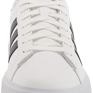 adidas Men's Grand Court 2.0 Tennis Shoe, FTWR White/Core Black/FTWR White, 12