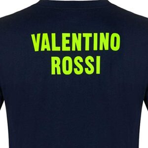 Valentino Rossi T-Shirt Helmet Replica Sun and Moon S,Blue,Man