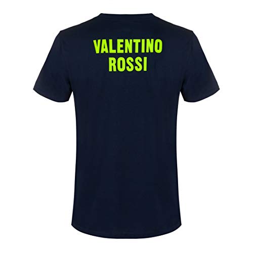 Valentino Rossi T-Shirt Helmet Replica Sun and Moon S,Blue,Man