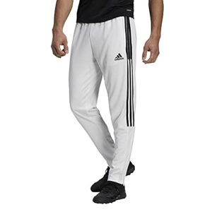 adidas men’s tiro track pants, white/black, medium