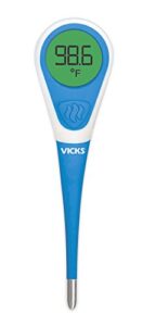 vicks comfortflex digital thermometer – accurate, color coded readings in 8 seconds – digital thermometer for oral, rectal or under arm use