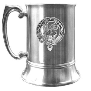 seton scottish clan crest pewter badge tankard