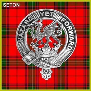 Seton Scottish Clan Crest Pewter Badge Tankard