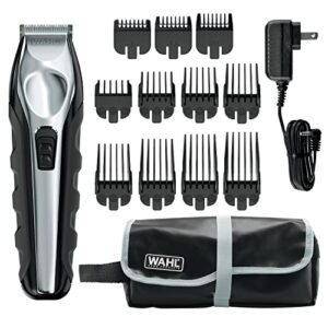 wahl usa lithium ion total beard trimmer for men with 11 guide combs for easy trimming, detailing, & grooming – model 9888