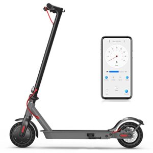 hiboy s2 electric scooter – 8.5″ solid tires – up to 17 miles long-range & 19 mph portable folding commuting scooter for adults with double braking system and app (s2)