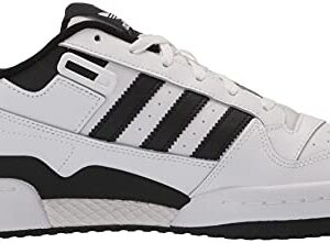 adidas Originals Men's Forum Low Sneaker, White/White/Black, 10.5