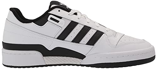 adidas Originals Men's Forum Low Sneaker, White/White/Black, 10.5