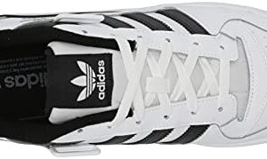 adidas Originals Men's Forum Low Sneaker, White/White/Black, 10.5