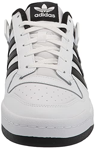 adidas Originals Men's Forum Low Sneaker, White/White/Black, 10.5