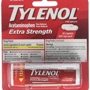 TYLENOL Extra Strength Caplets 10 ea (Pack of 3)