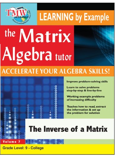 Matrix Algebra Tutor: The Inverse Of a Matrix