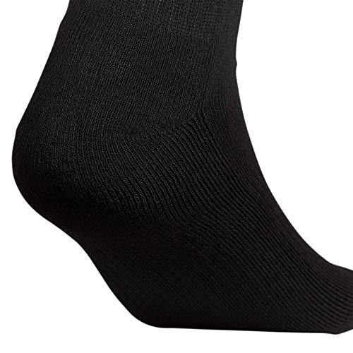 adidas Men's Athletic Cushioned Crew Socks (6-Pair), Black/Aluminum 2, Large