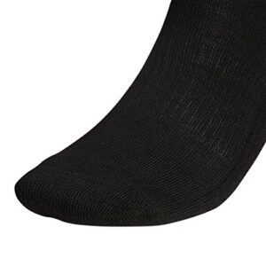 adidas Men's Athletic Cushioned Crew Socks (6-Pair), Black/Aluminum 2, Large