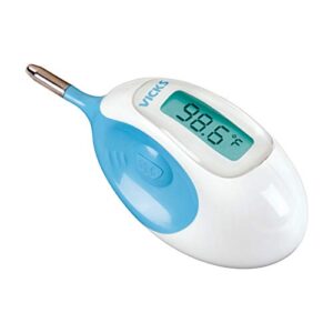 vicks baby rectal thermometer baby thermometer for rectal temperature, short and flexible tip with fast read times and large digital display