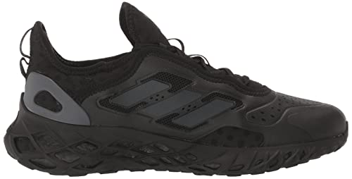 adidas Men's Web Boost Running Shoe, Black/Black Blue Metallic/Grey, 9