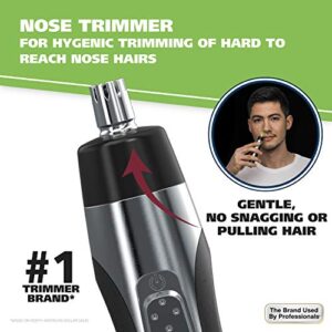 Wahl Lithium Powered Lighted Ear, Nose, & Brow Trimmer – Painless Eyebrow & Facial Hair Detail Personal Trimmer – Model 5546-400