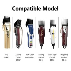 Professional Hair Clipper Guards Guides 10 Pcs Coded Cutting Guides #3170-400- 1/8” to 1 fits for All Wahl Clippers(Black-10 Pcs)