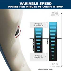 Wahl Deep Tissue Long Handle Percussion Massager - Handheld Therapy with Variable Intensity to Relieve Pain in The Back, Neck, Shoulders, Muscles, & Legs for Arthritis - Model 4290-300