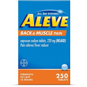 aleve back & muscle pain relief naproxen sodium tablets ‐ 250 count, 250 count