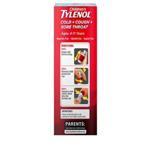 Tylenol Children's TYLENOLCold + Flu Oral Suspension, Bubblegum, 4 Fl. Oz