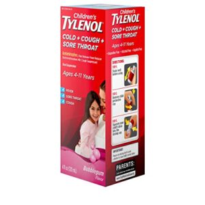 Tylenol Children's TYLENOLCold + Flu Oral Suspension, Bubblegum, 4 Fl. Oz