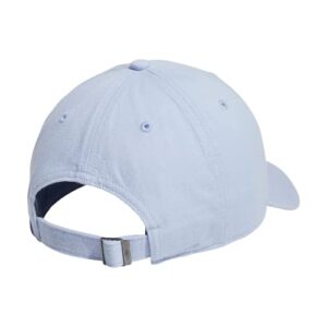 adidas Women's Saturday Relaxed Fit Adjustable Hat, Blue Dawn/Wonder Quartz Beige, One Size