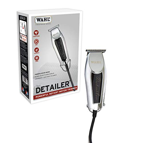 Wahl Professional Detailer Trimmer with a Powerful Rotary Motor and T-Blade perfect Lining and Artwork for Professional Barbers and Stylists - Model 8290, Silver, 1 Count (Pack of 1)