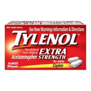 tylenol- pm, extra strength caplets, 24 count
