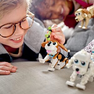 LEGO Creator 3 in 1 Adorable Dogs Set 31137 with Dachshund, Pug, Poodle Figures, Animal Building Toy for Kids Ages 7 and Up, Gift for Dog Lovers, Easter Gift Idea