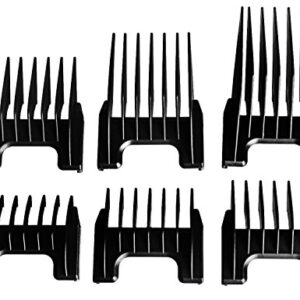 Wahl Professional Detachable Clipper Cutting Guide Set - 6 Piece Set Fits WAHL: ChromStyle Pro. Sterling: Li+Pro, Big Mag Clipper - - Model 41881-7430