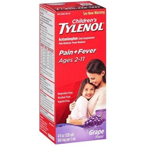 tylenol children’s oral suspension grape splash flavor 4 oz (pack of 3)