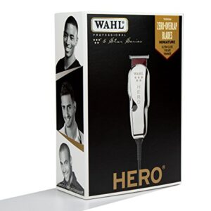 Wahl Professional 5-Star Hero Corded T Blade Trimmer #8991 - Great for Barbers and Stylists - Powerful Standard Electromagnetic Motor - Includes 3 Guides, Oil, and Cleaning Brush