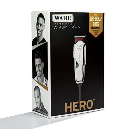 Wahl Professional 5-Star Hero Corded T Blade Trimmer #8991 - Great for Barbers and Stylists - Powerful Standard Electromagnetic Motor - Includes 3 Guides, Oil, and Cleaning Brush