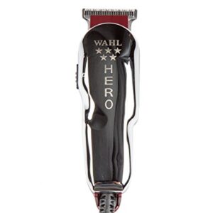 Wahl Professional 5-Star Hero Corded T Blade Trimmer #8991 - Great for Barbers and Stylists - Powerful Standard Electromagnetic Motor - Includes 3 Guides, Oil, and Cleaning Brush