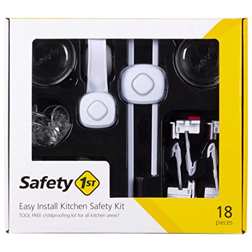 Safety 1st Room Solutions: No-Tools Baby Proof Kitchen Safety Kit - Includes Plug Protectors, Stove Knob Covers, Cabinet, Drawer, and Appliance Locks