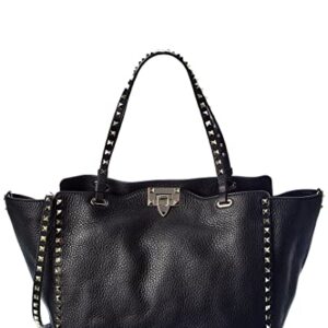 Valentino Rockstud Medium Grainy Leather Tote