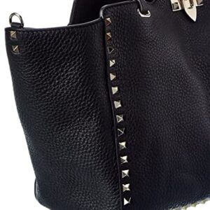 Valentino Rockstud Medium Grainy Leather Tote