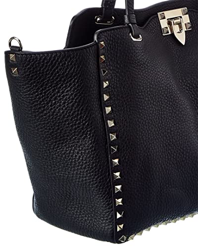 Valentino Rockstud Medium Grainy Leather Tote