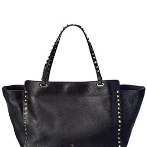 Valentino Rockstud Medium Grainy Leather Tote