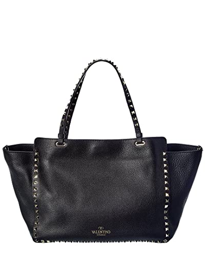 Valentino Rockstud Medium Grainy Leather Tote