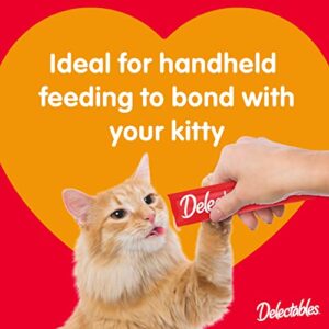 Hartz Delectables Squeeze Up Interactive Lickable Wet Cat Treats for Adult & Senior Cats, Chicken, 0.5 Oz - 4 Count (Pack of 8) - Packaging May Vary