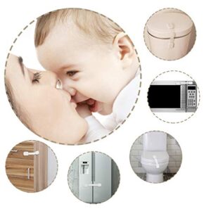 Child Safety Cabinet Locks - (10 Pack) Baby Proofing Latches to Drawer Door Fridge Oven Toilet Seat Kitchen Cupboard Appliance Trash Can with 3M Adhesive - Adjustable Strap No Drill No Tool