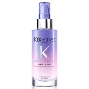 kerastase blond absolu cicanuit conditioning hair serum | for damaged, bleached, or highlighted hair | leave-in overnight treatment serum | with hyaluronic acid & edelweiss flower | 3.04 fl oz