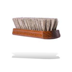 Valentino Garemi Shoe Polishing Brush Set | All Leather Footwear | Classic & Traditional Shine Polish Buffing | Genuine Horsehair Bristles Wood Handle Made in Germany