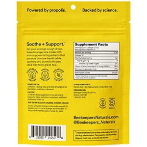 Soothing Honey Cough Drops - Immune Support with Vitamin D, Zinc and Propolis - by Beekeeper's Naturals - Throat Soothing Lozenges, 14 Ct