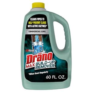 drano max build up remover drain cleaner, commercial line, 60 oz