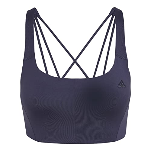 adidas Women's Studio Medium Support Better Level Bra, Shadow Navy, XX-Small C