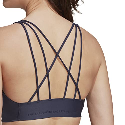 adidas Women's Studio Medium Support Better Level Bra, Shadow Navy, XX-Small C