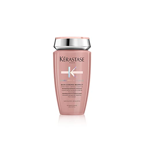 KERASTASE Chroma Absolu Chroma Respect Shampoo | For Sensitized or Damaged Color-Treated Hair | Protects and Hydrates | Fine To Medium Hair | With Glycerin and Hyaluronic Acid | 8.5 Fl Oz