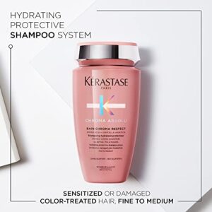 KERASTASE Chroma Absolu Chroma Respect Shampoo | For Sensitized or Damaged Color-Treated Hair | Protects and Hydrates | Fine To Medium Hair | With Glycerin and Hyaluronic Acid | 8.5 Fl Oz